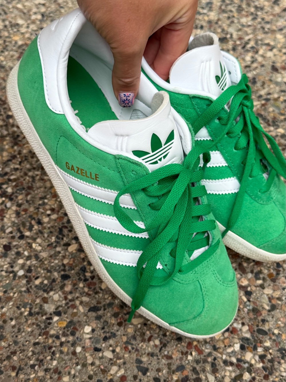 adidas Gazelle Women’s Sneakers — Green White